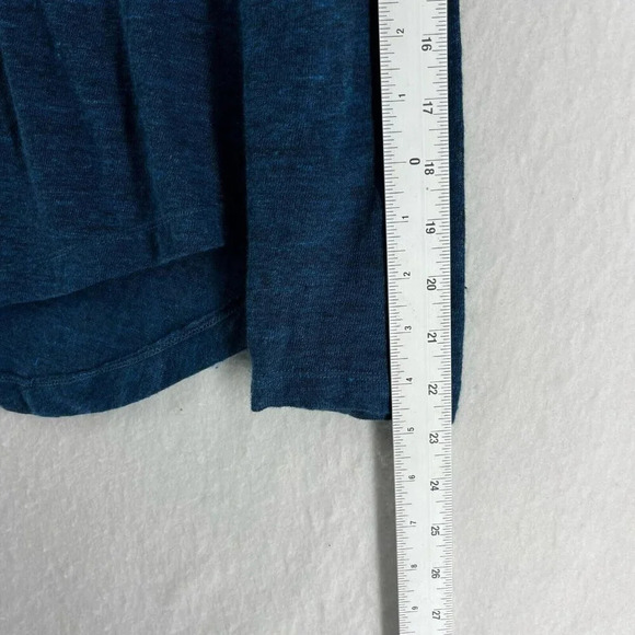 Madewell Shirt Women's Sz XS Blue Regular Fit Round Neck Chest Pocket Pullover - Picture 6 of 11